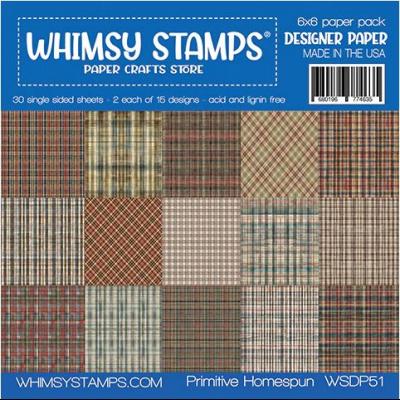 Whimsy Stamps Paper Pack - Primitive Homespun